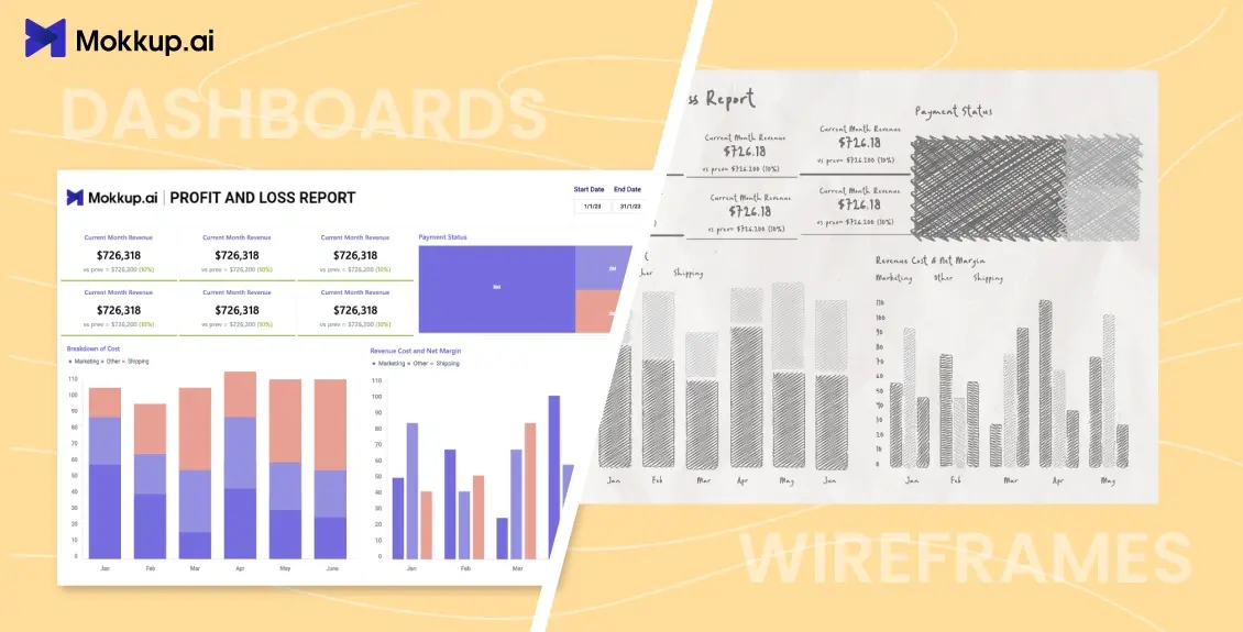 Everything to Know About Dashboards vs Dashboard Wireframes Mokkup.ai