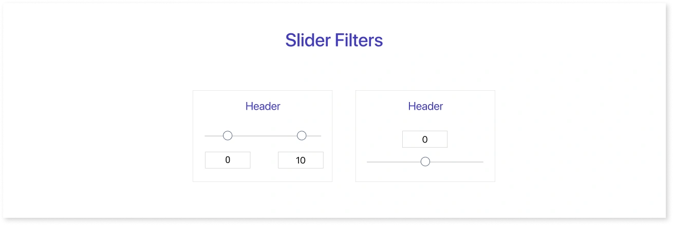 Slider Filters