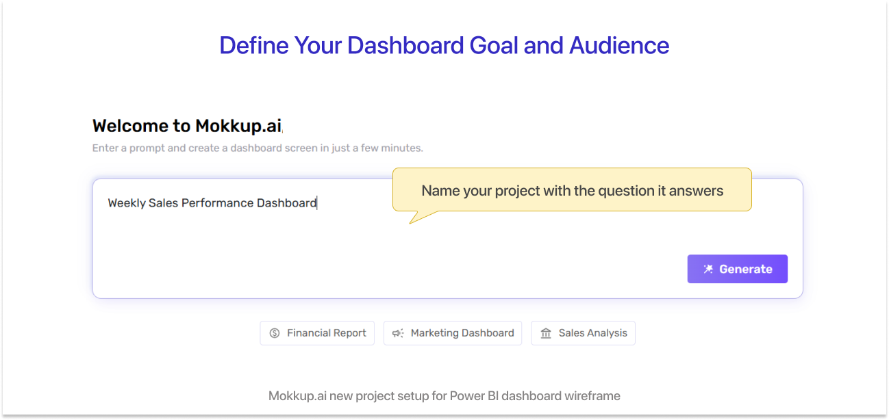Define Goal and Audience