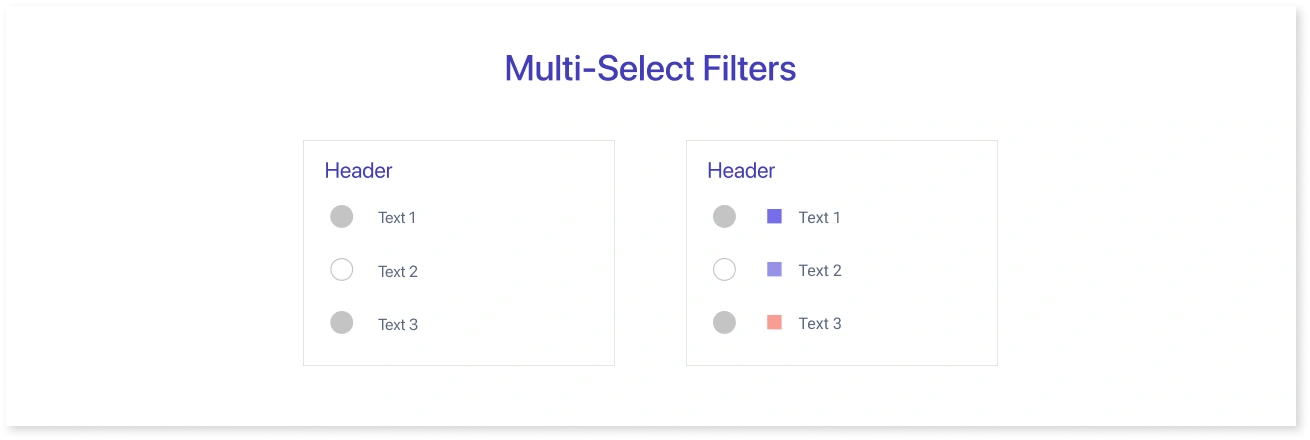 Multi-select filters