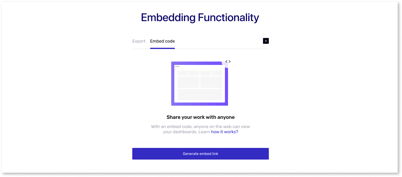 Embedding Functionality
