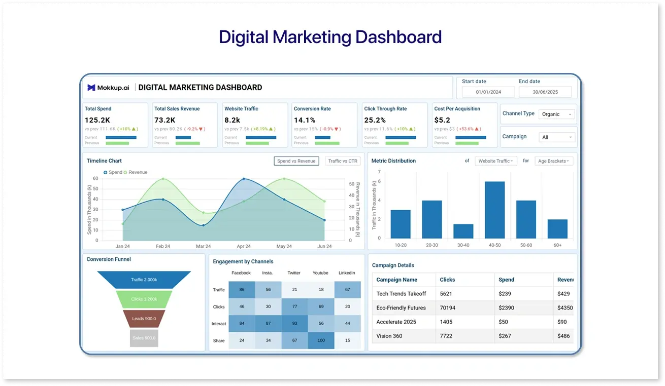 Digital Marketing Dashboard