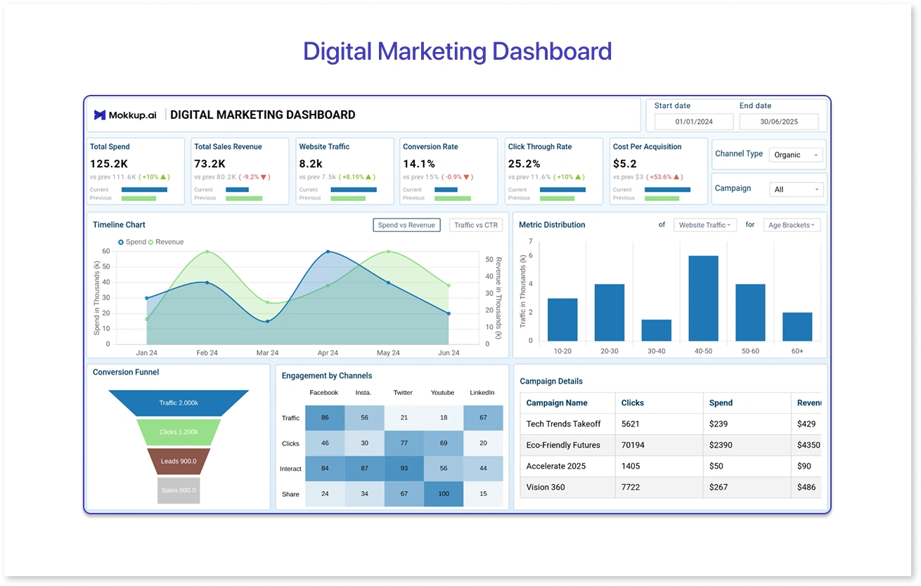 Digital Marketing Dashboard