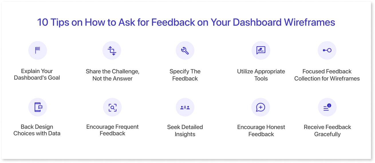 Tips on How to Ask for Feedback on Your Dashboard Wireframes