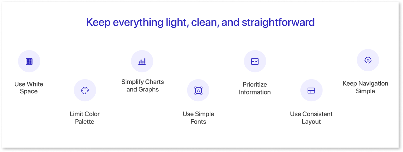 Keep everything light, clean, and straightforward