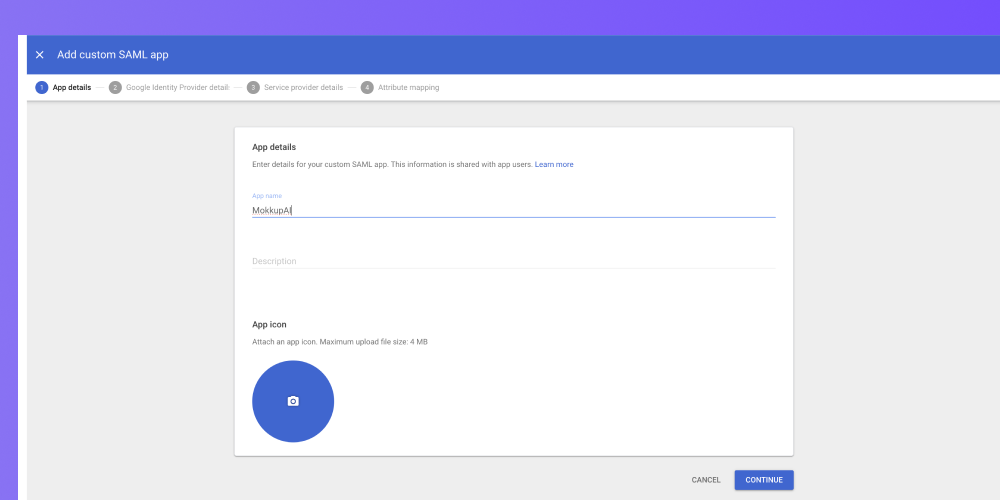 Provide App a name