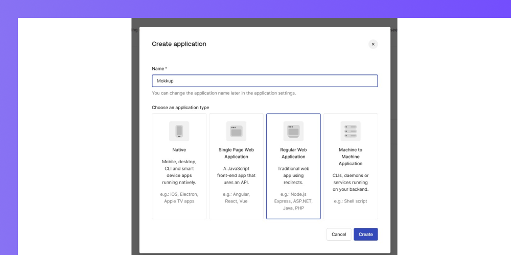 create the application