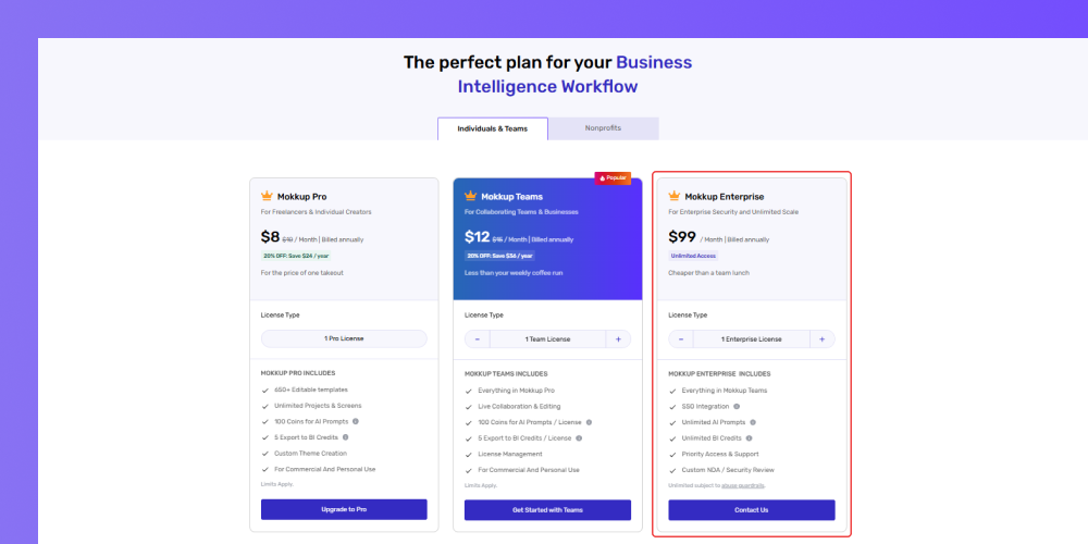Upgrading to Enterprise Plan