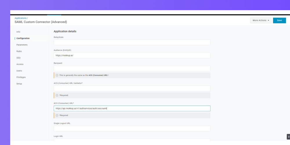 go to configuration tab