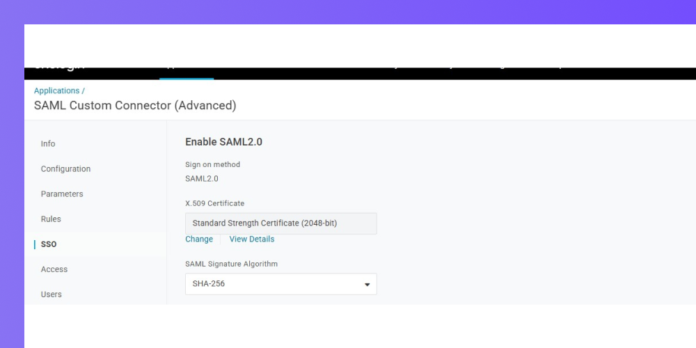 Application settings